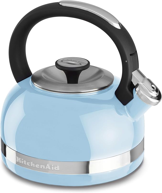 2.0-Quart Full Handle and Trim Band Stovetop Kettle, 2 Qt, Pyrite