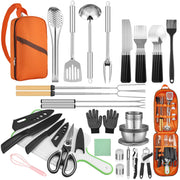 Camping Cooking Utensil Set - Car Camping Essentials Gear for Cooking and Grilling