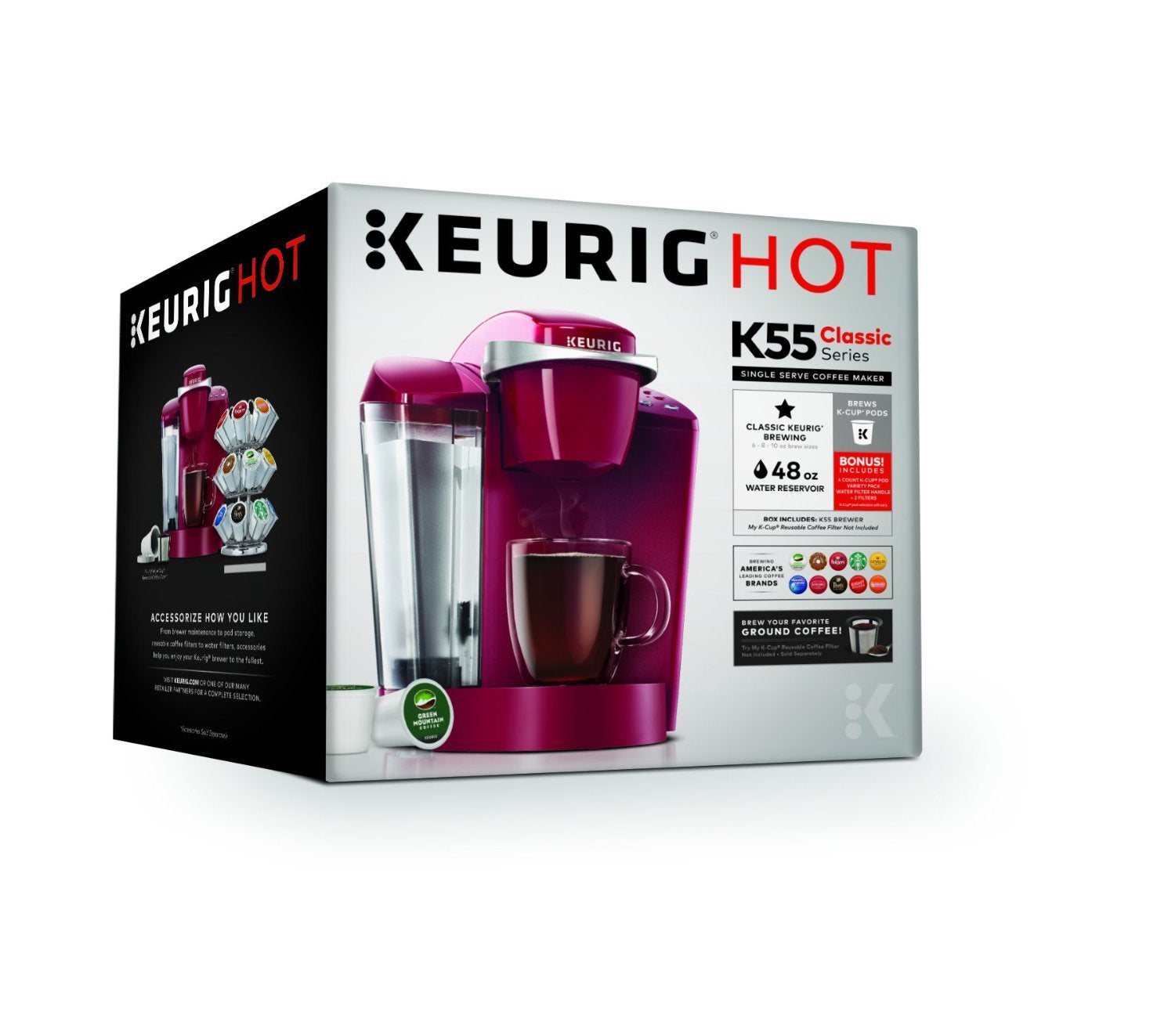K-Classic Single Serve K-Cup Pod Coffee Maker, Rhubarb
