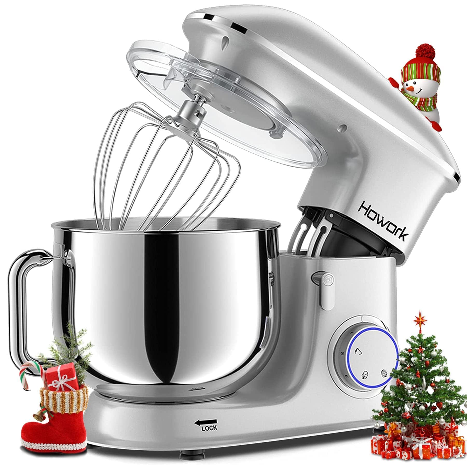 8.5QT Stand Mixer, 660W 6+P Speed Tilt-Head