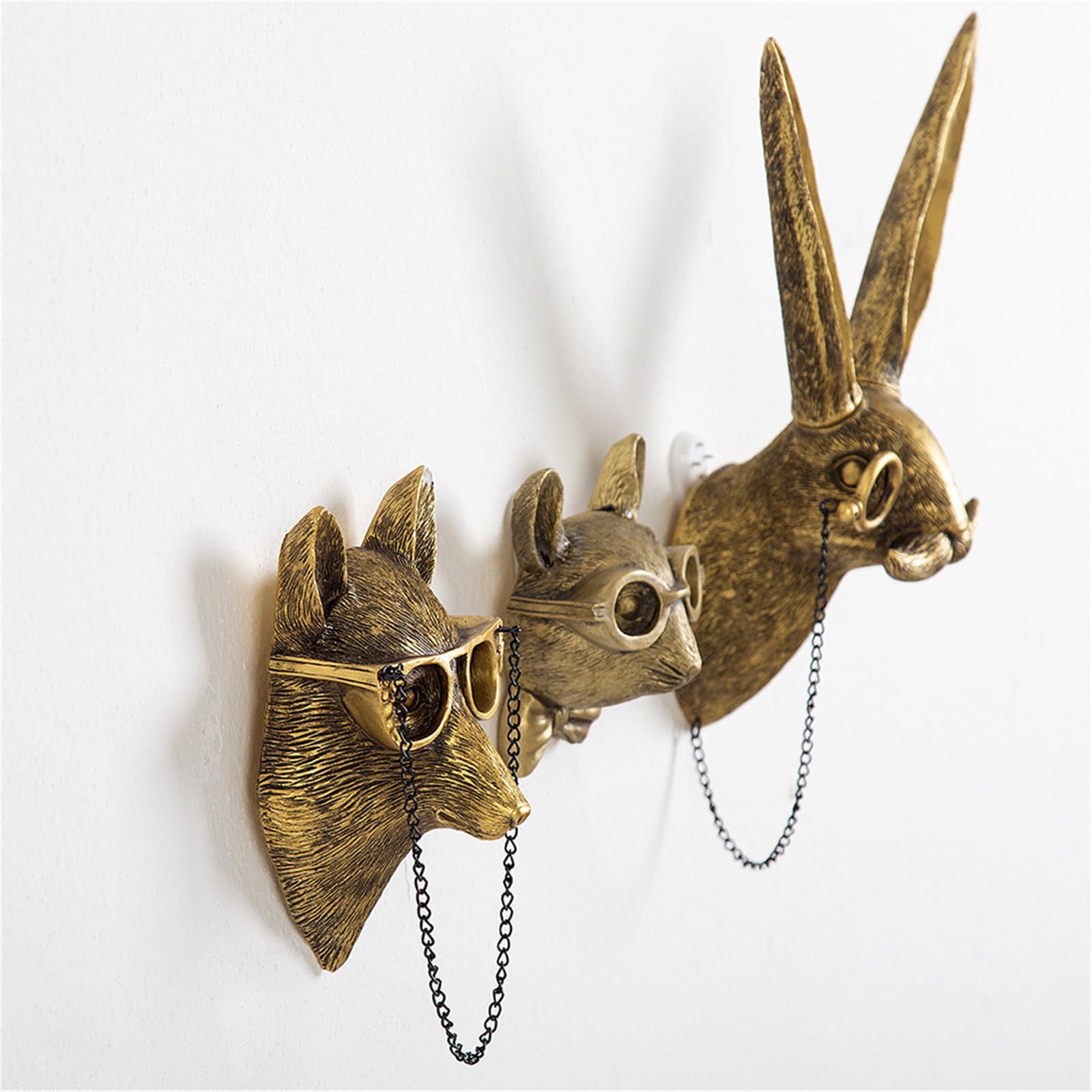 Animal Heads Wall Decor, Faux Deer Head Mount, Animal Sculptures Wall Decor
