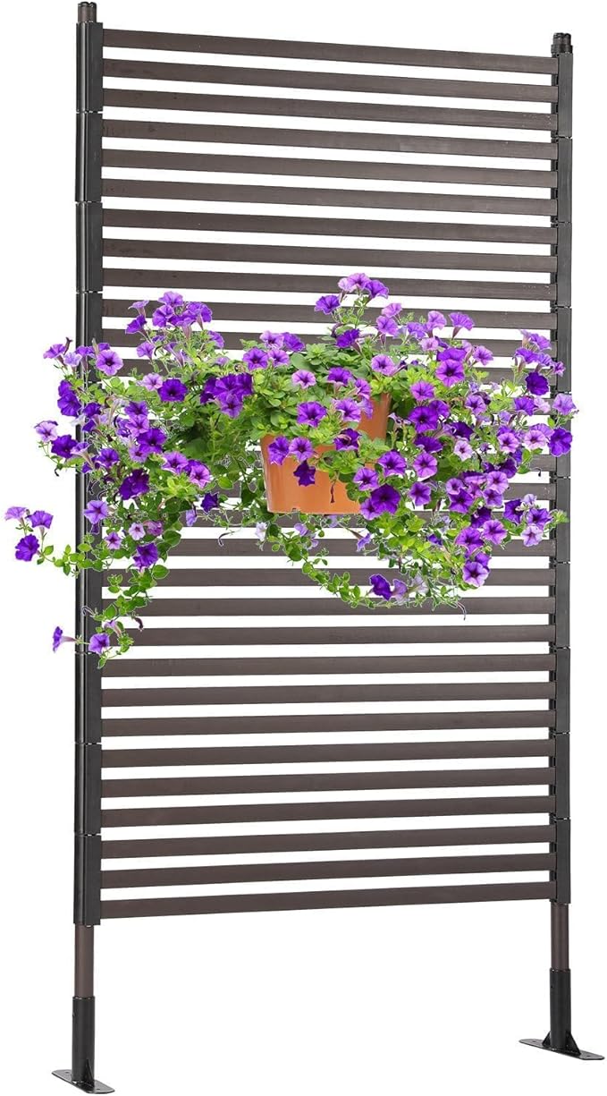 Metal Outdoor Privacy Screen with Stand