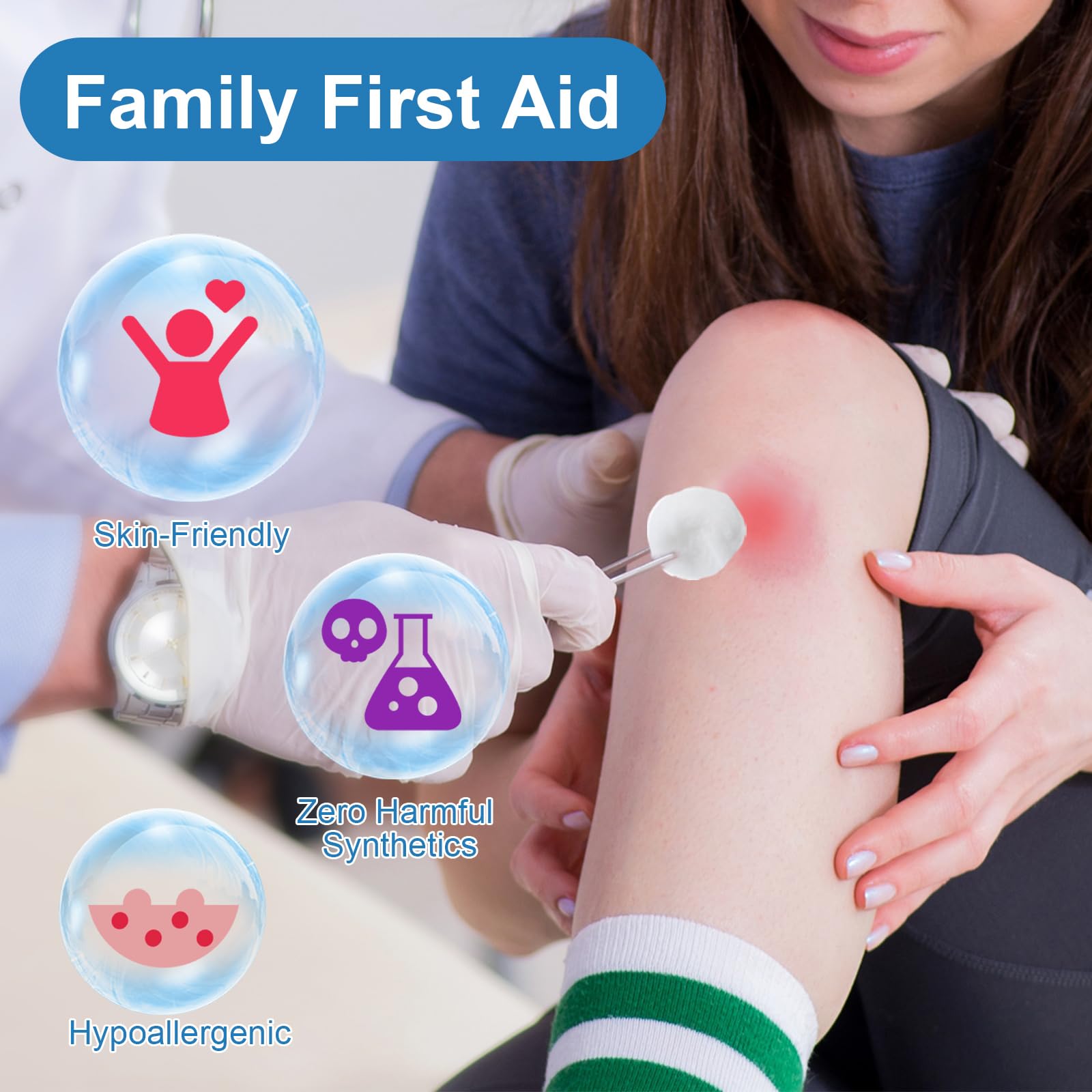 Heigble 2000 Pcs Soft Cotton Ball Bulk Organic Medium Cotton Ball for Absorbent Multipurpose Pure Nail Polish Remover Makeup Removal First Aid Face Crafting Cleaning Skin Applying Lotion