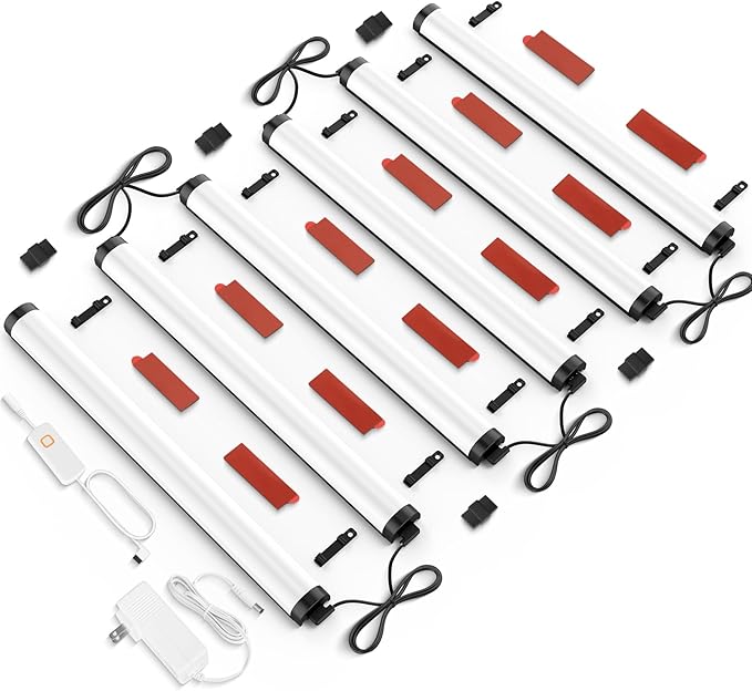 LED Under Cabinet Lighting Kit, 6-Pack 12 Inch Under Counter Lights