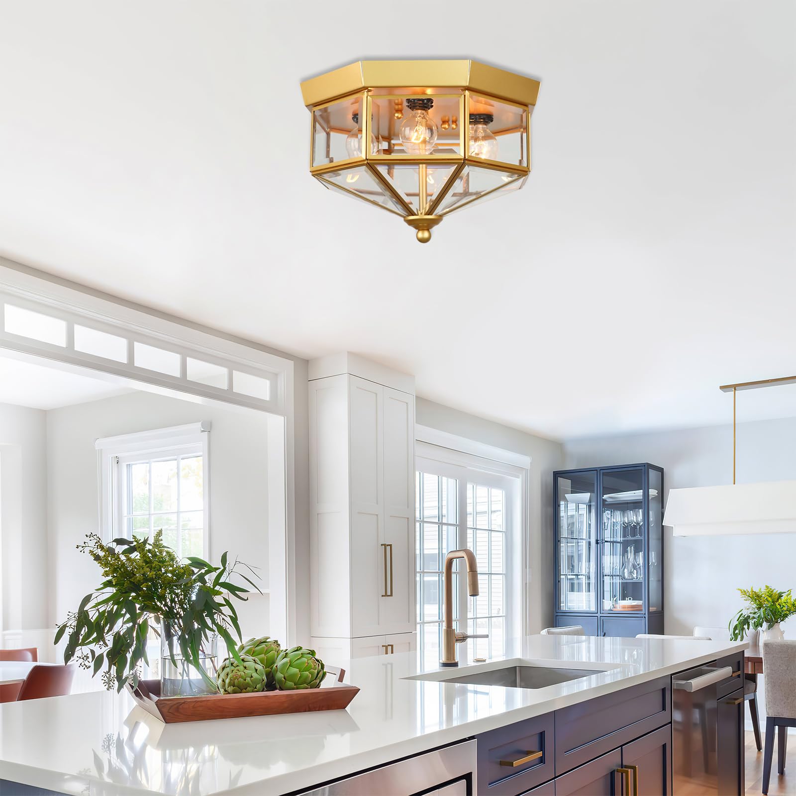 Mount Outdoor Ceiling Light Fixture, 4 Light Exterior Porch Ceiling Lights