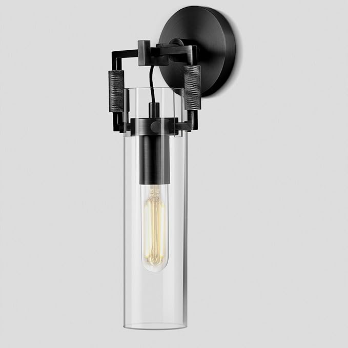 Modern Gold Indoor Wall Sconces Set of 2, 15'' knurled Brass Bathroom Wall Sconces