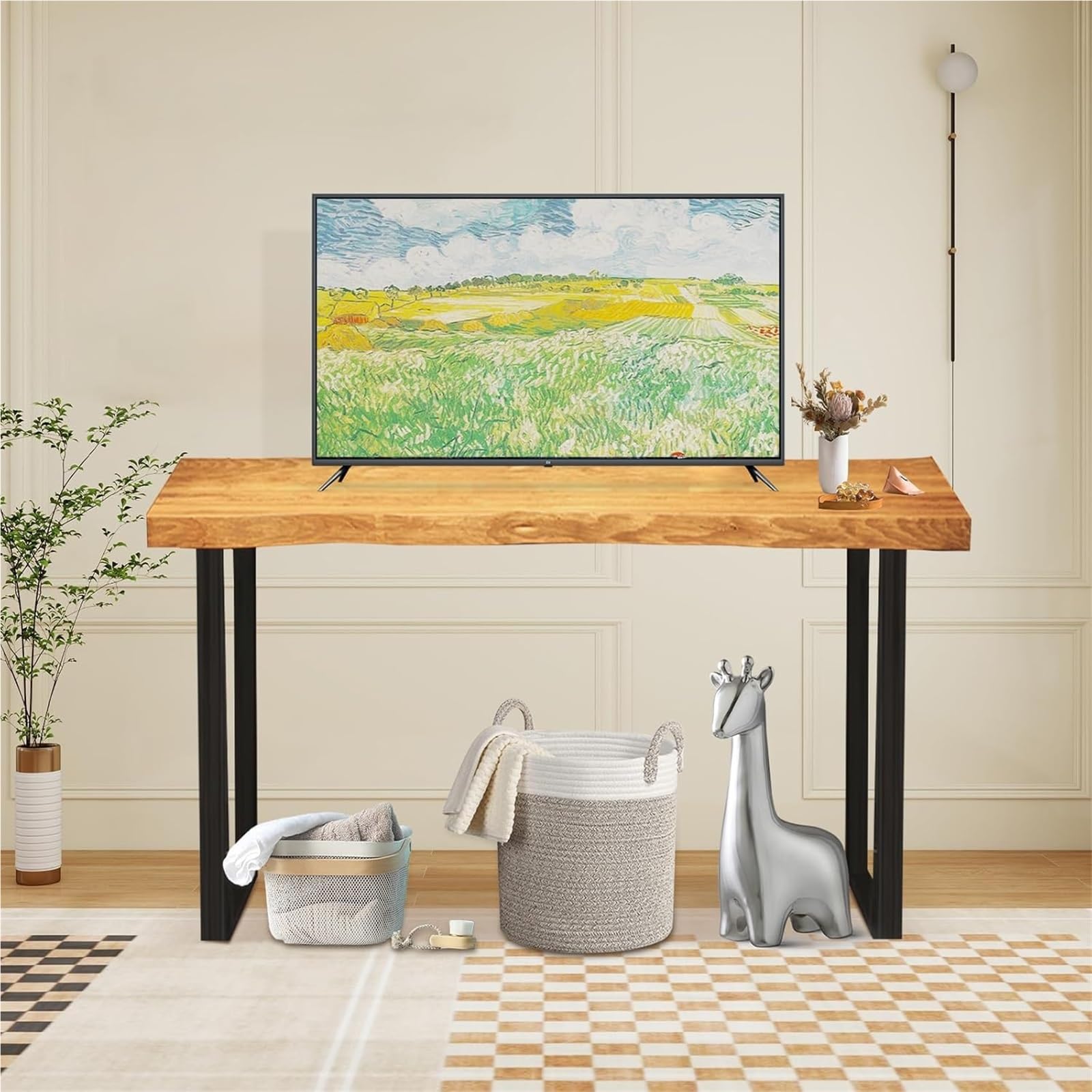 Counter Height Table Long Narrow Bar Table for Small Spaces Pub
