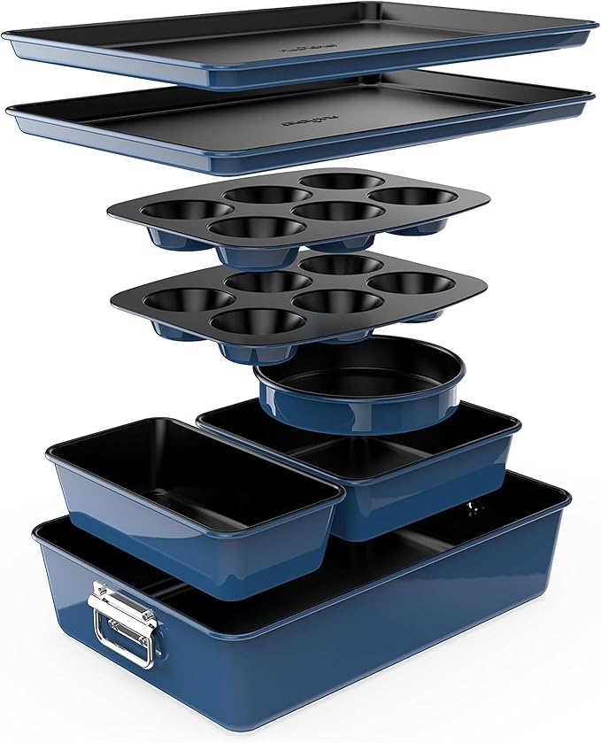8-Piece Nonstick Stackable Bakeware Set - PFOA, PFOS