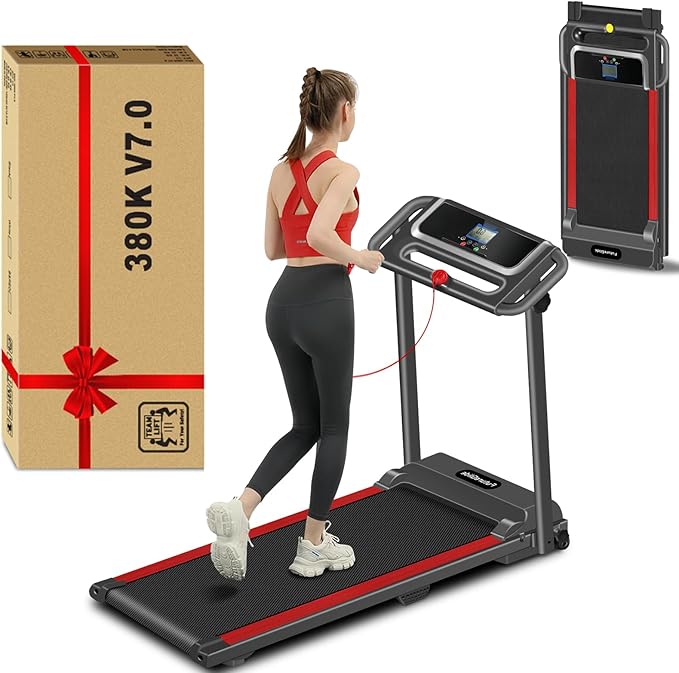Portable Treadmill with Handle, 3.0HP Walking Pad Treadmill, Electric Compact Treadmills