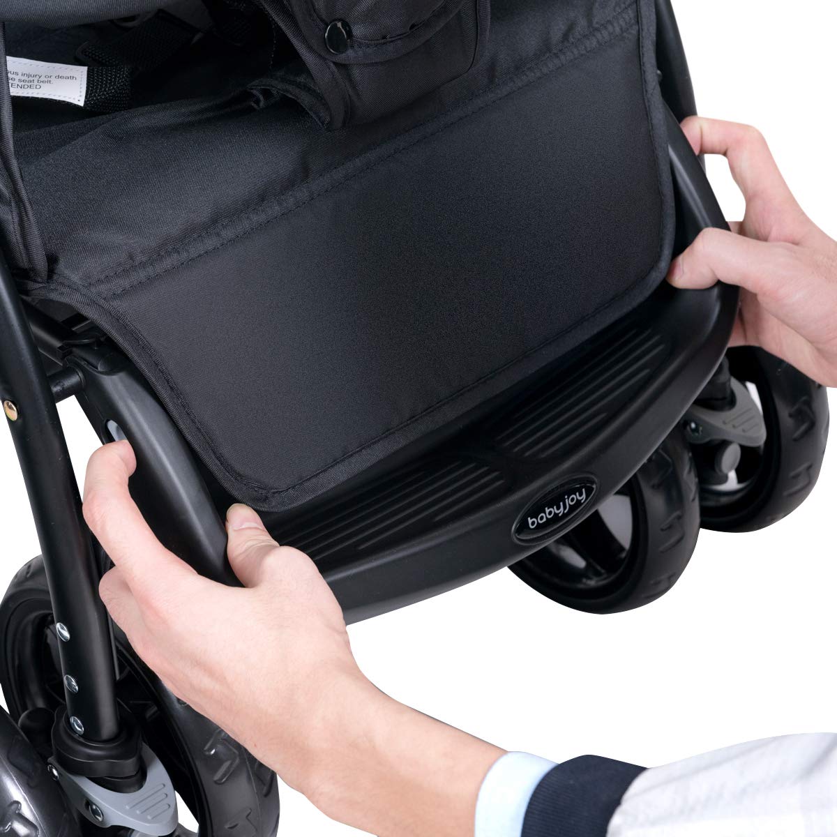 Double Stroller - Foldable Lightweight Twin Stroller with Tandem Seating