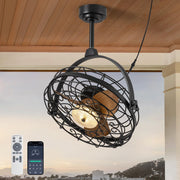 23'' Outdoor Ceiling Fans with Lights, Gazebo Fan Wet Rated Remote&APP Control