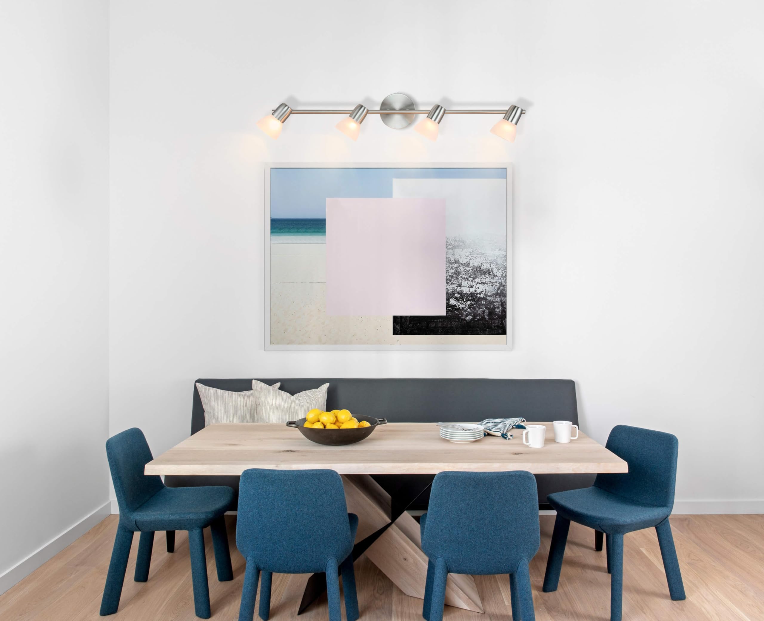 Track Light, Modern Fixed Rail Lighting with Glass
