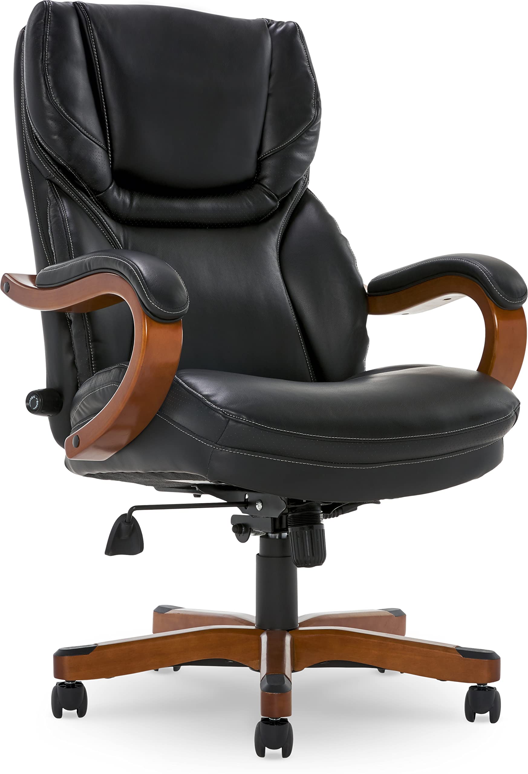 Bonded Leather Big & Tall Executive Chair, Brainstorm Black