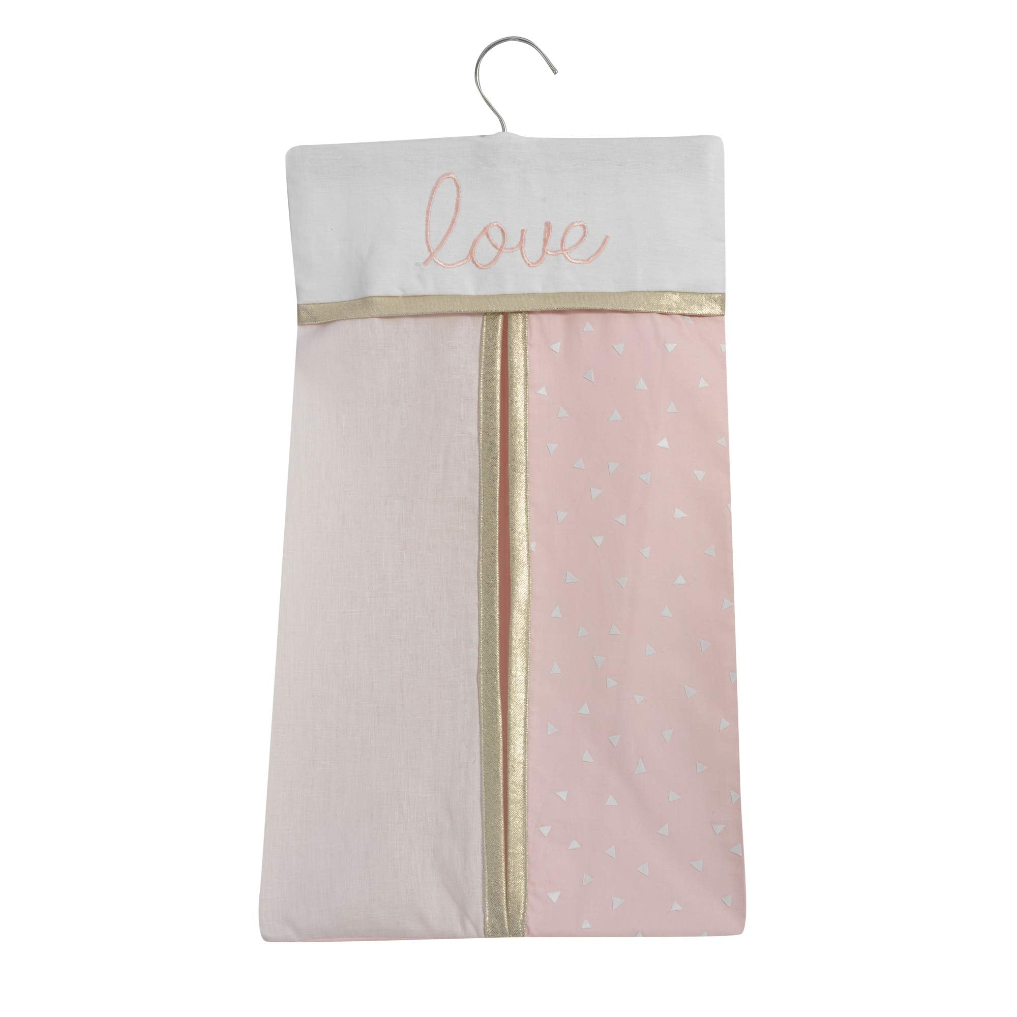 Love Pink/Gold Girl Heart 4 Piece Crib Bedding Set