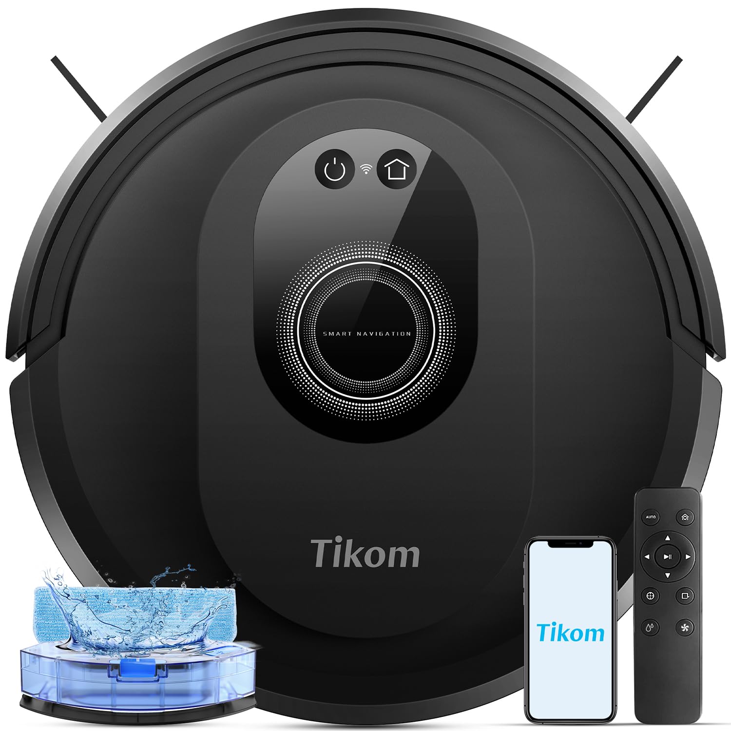 Mop Combo, 5000Pa Robotic Vacuum Cleaner, 150 Min Max, App & Remote