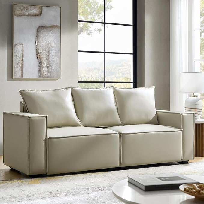 Oversized Cloud Couch for Living Room, Modern Upholstered 3-Seater