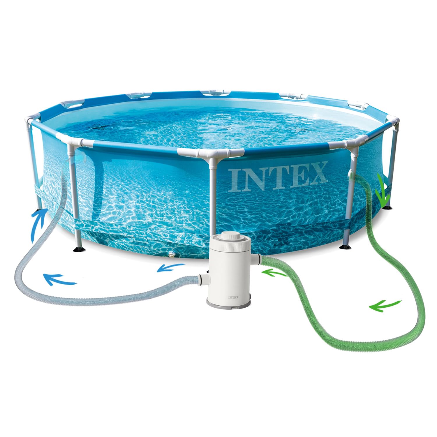 10 ft x 30-inch Beachside Metal Frame Pool Set