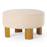 Celia Contemporary Large Round Upholstered Ottoman,Ottomans and Poufs
