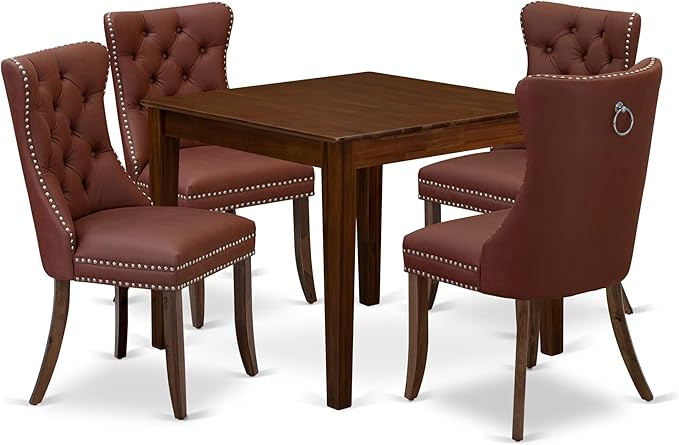 OXDA5-AWA-26 5 Piece Dining Set Consists of a Square Kitchen Table