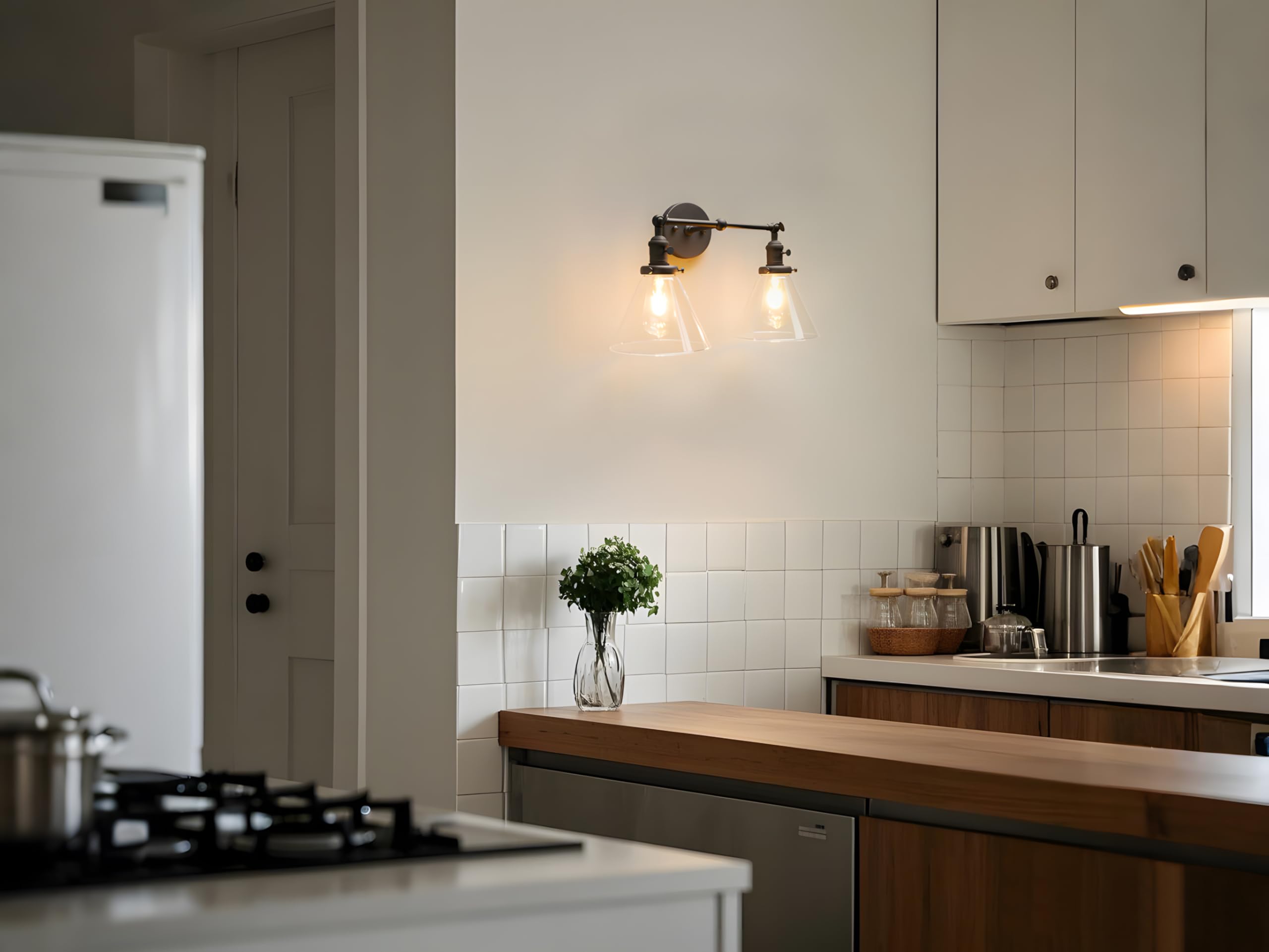 Double Sconce Vintage Industrial 2-Lights Sconce Antique Wall Sconces