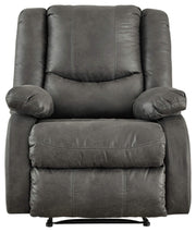 Bladewood Faux Leather Pebble Manual Zero Wall Recliner, Gray