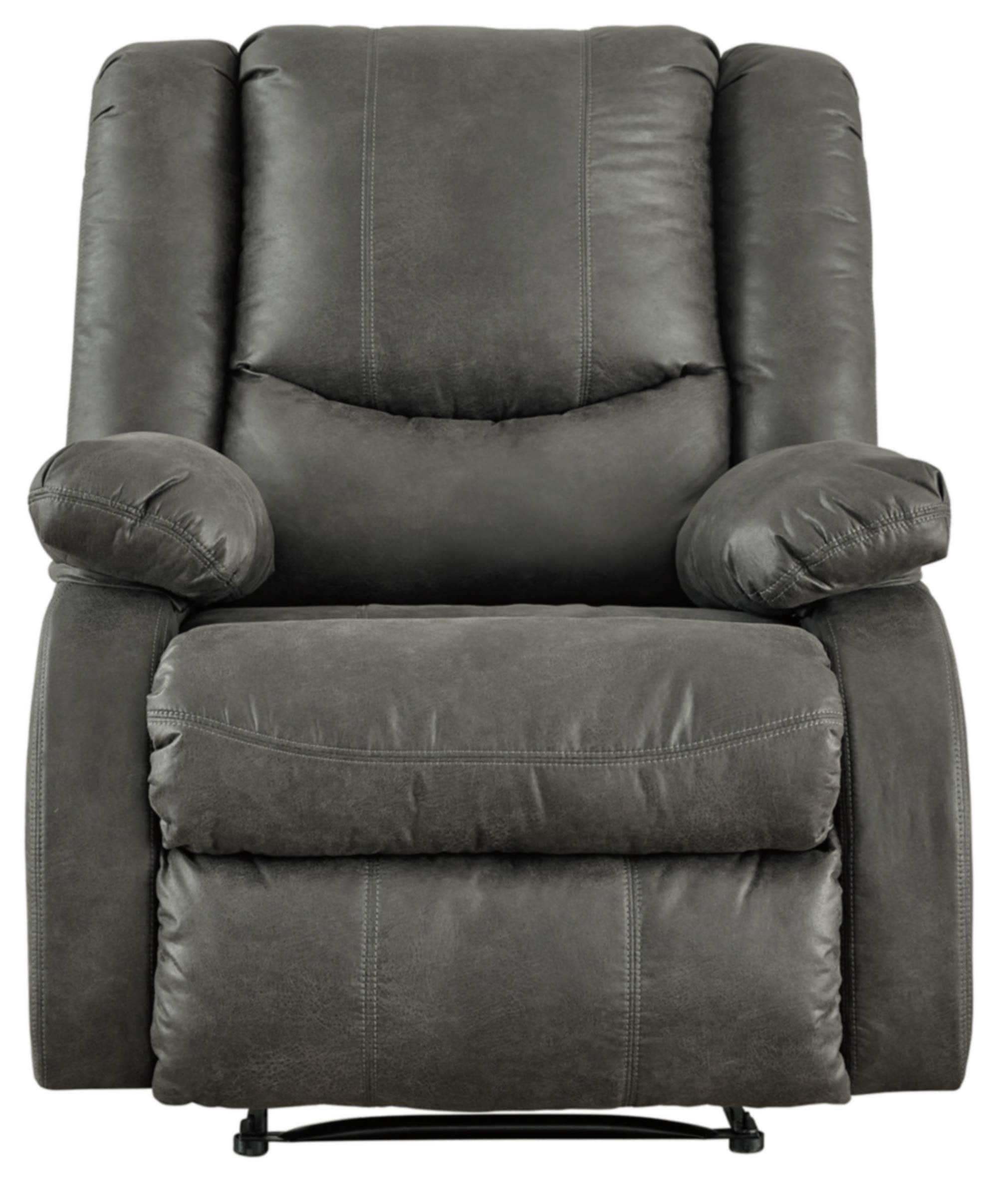 Bladewood Faux Leather Pebble Manual Zero Wall Recliner, Gray
