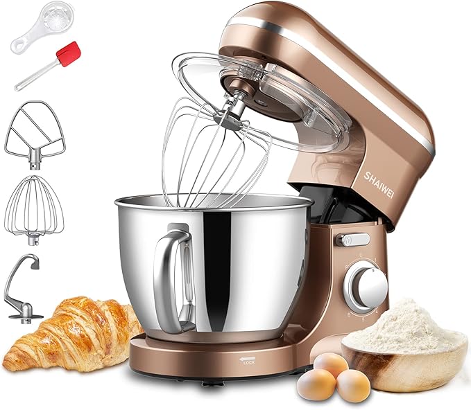 Kitchen Stand Mixer, 6.5 Quart, 6 Speed Tilt-Head Kitchen Mixer, Electric Food Mixer