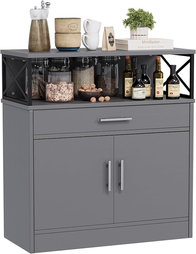 Buffet Cabinet, Kitchen Sideboard with Storage and Drawer