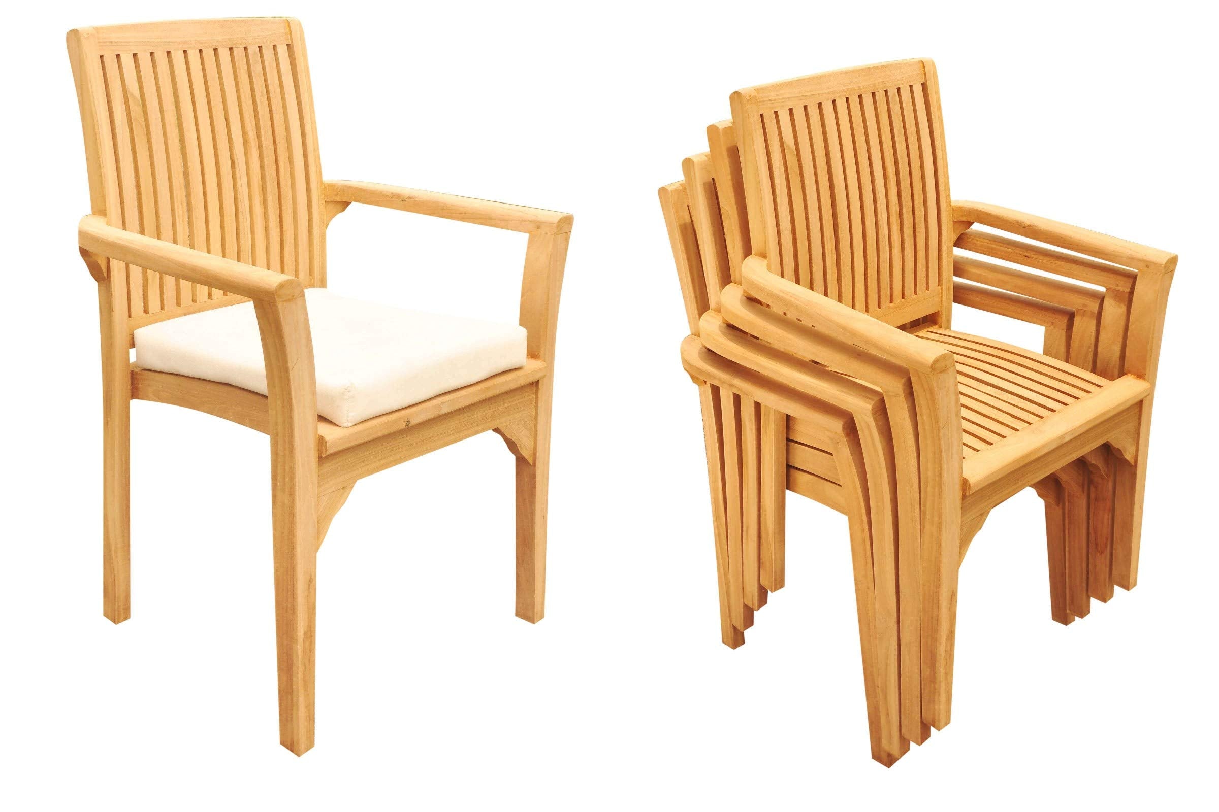 6 Seats 7 Pcs Grade-A Teak Wood Dining Set: 86" Canberra Rectangle