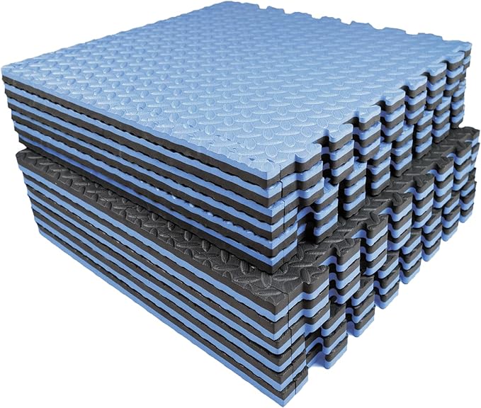 0.79" Extra Thick 48 Sq Ft High-Density Eva Foam Exercise Gym Mats,