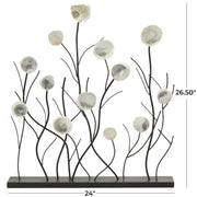 Floral Decorative Sculpture Home Decor Statue with Capiz Embellishments