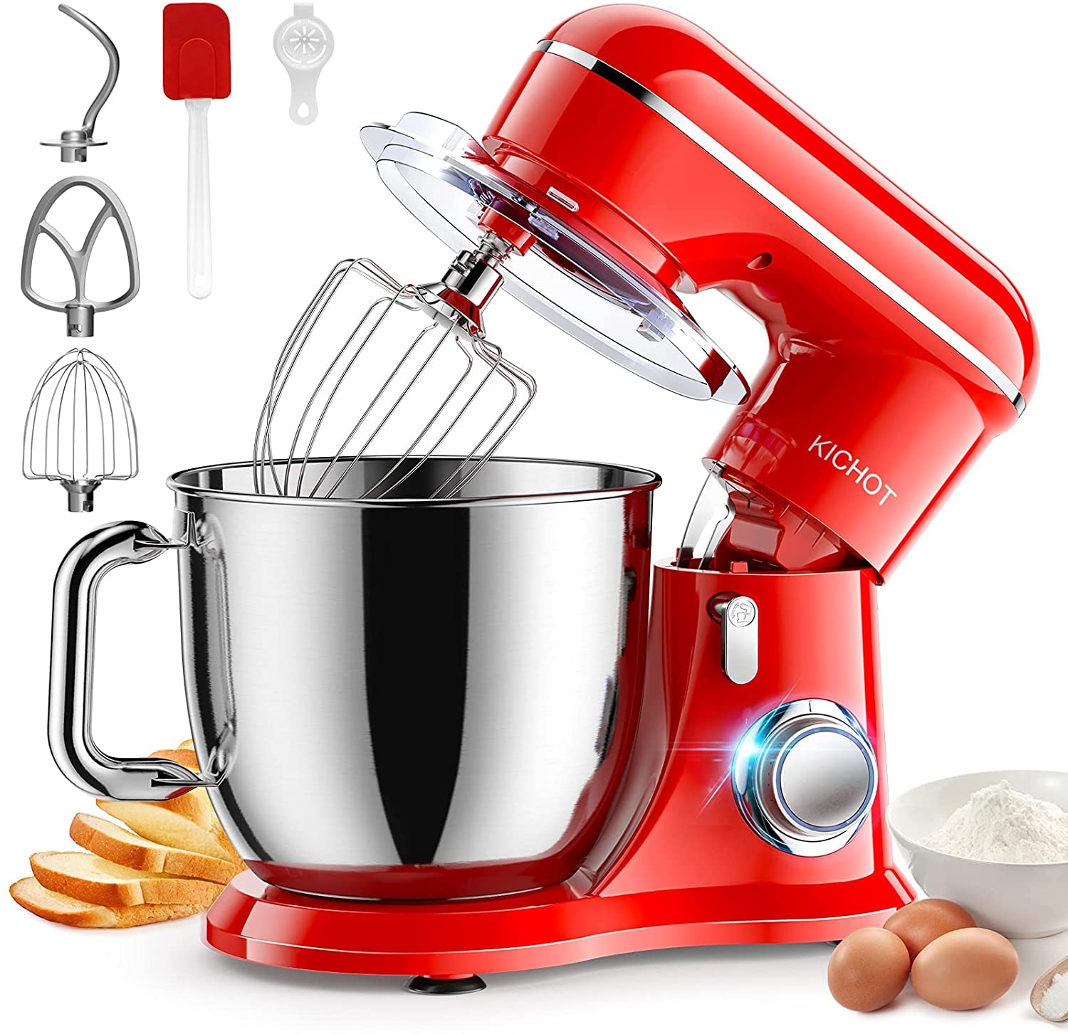 Stand Mixer, KICHOT 10+P Speed 4.8 Qt. Household Stand Mixers