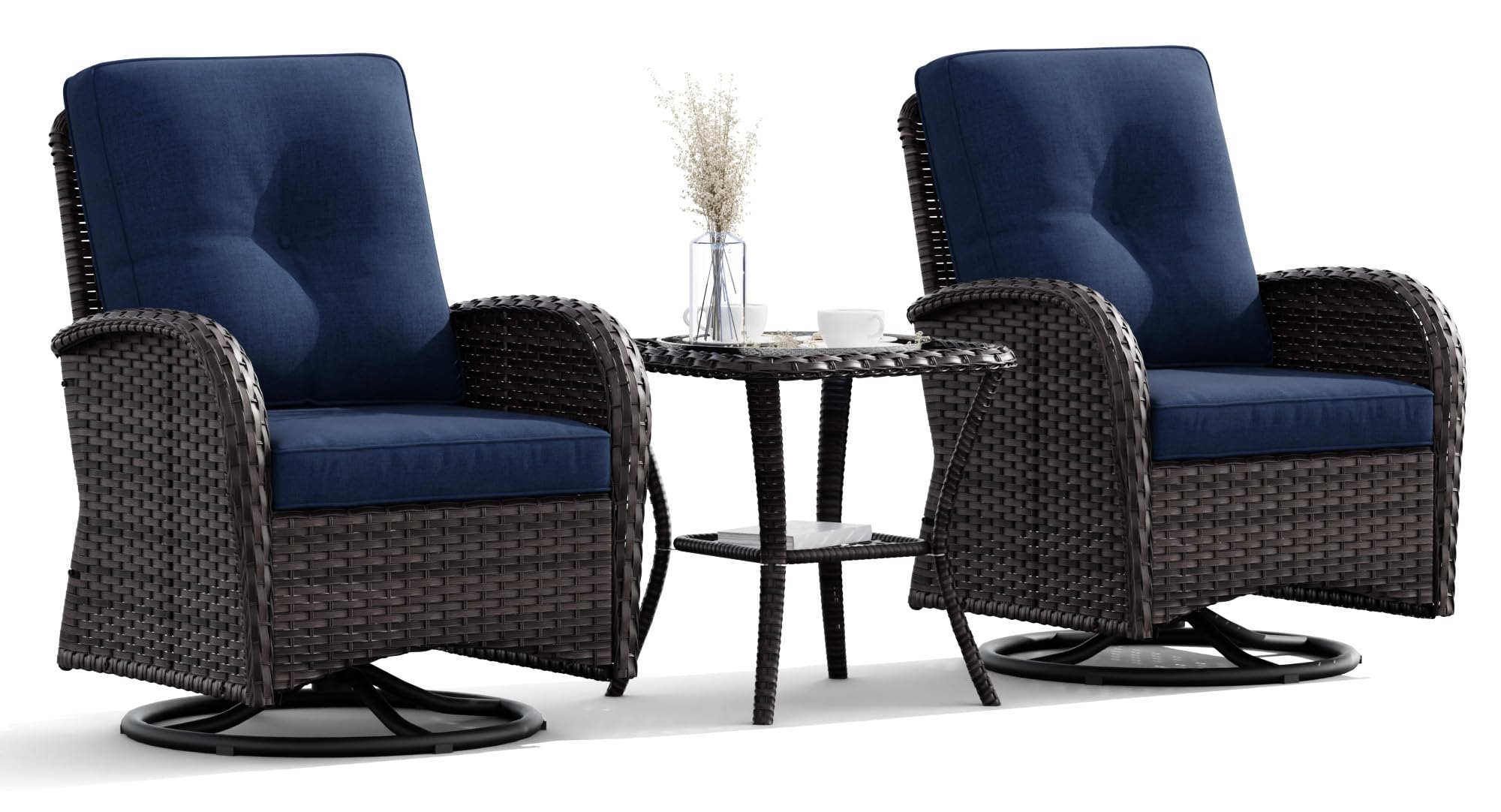 Patio Swivel Rocker Wicker Chairs - Outdoor Swivel Rocking Chairs