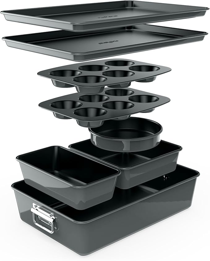 8-Piece Nonstick Stackable Bakeware Set - PFOA, PFOS