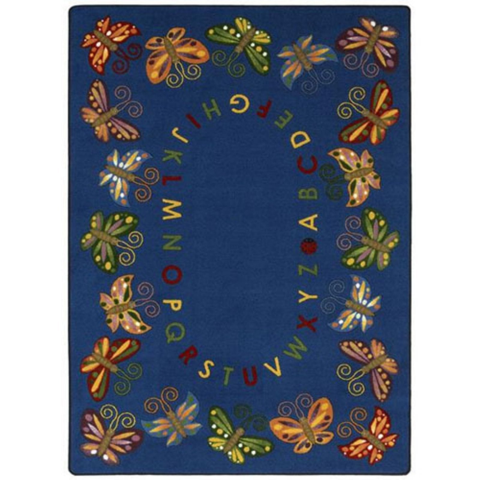 Educational Butterfly Delight Kids Rug Rug Size: 5'4" x 7'8"