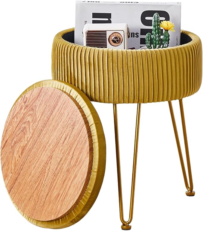 Velvet Foot Rest Stool or Ottomans and Poufs