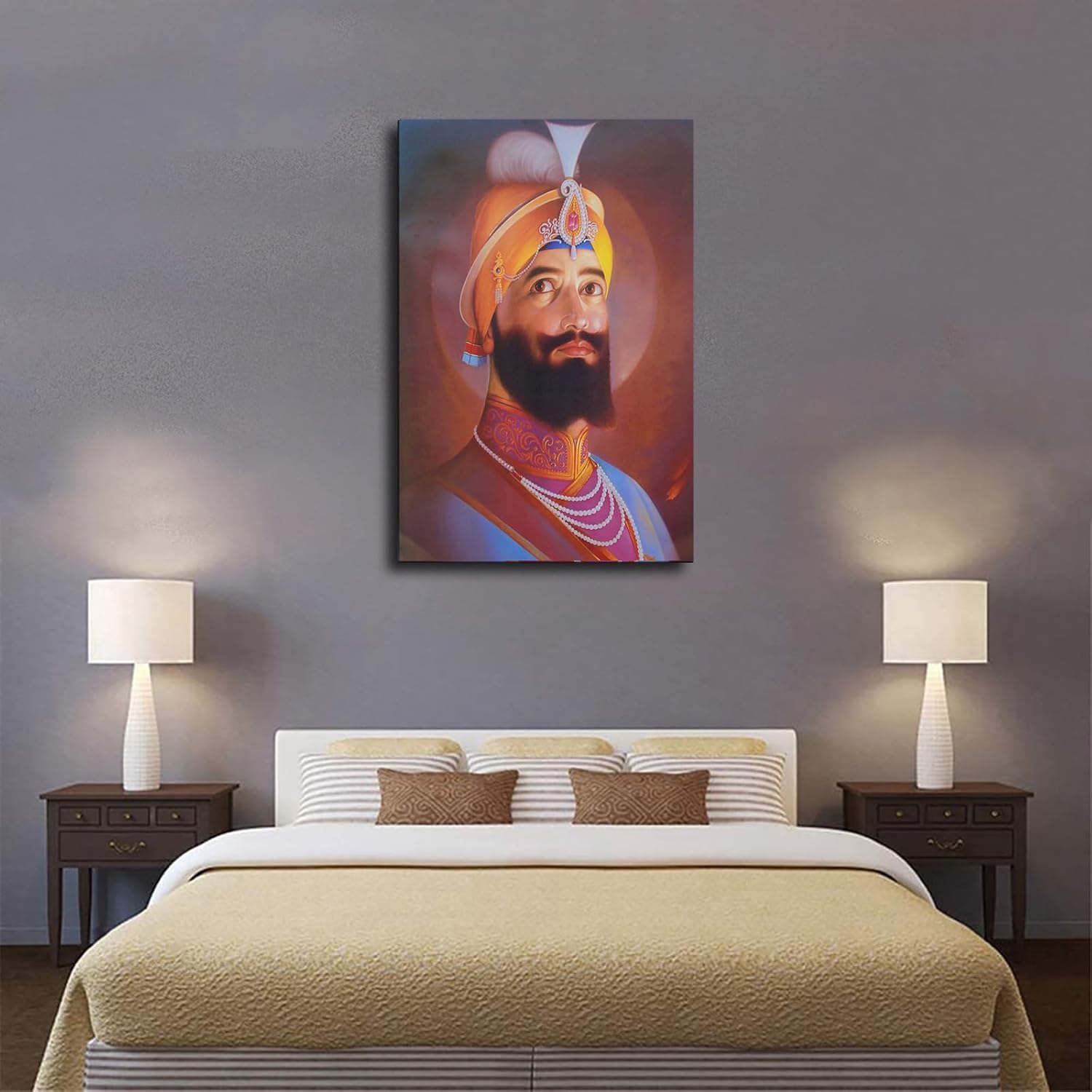 Guru Gobind Singh Ji Poster Canvas Painting Wall Art Picture Gift Bedroom Home