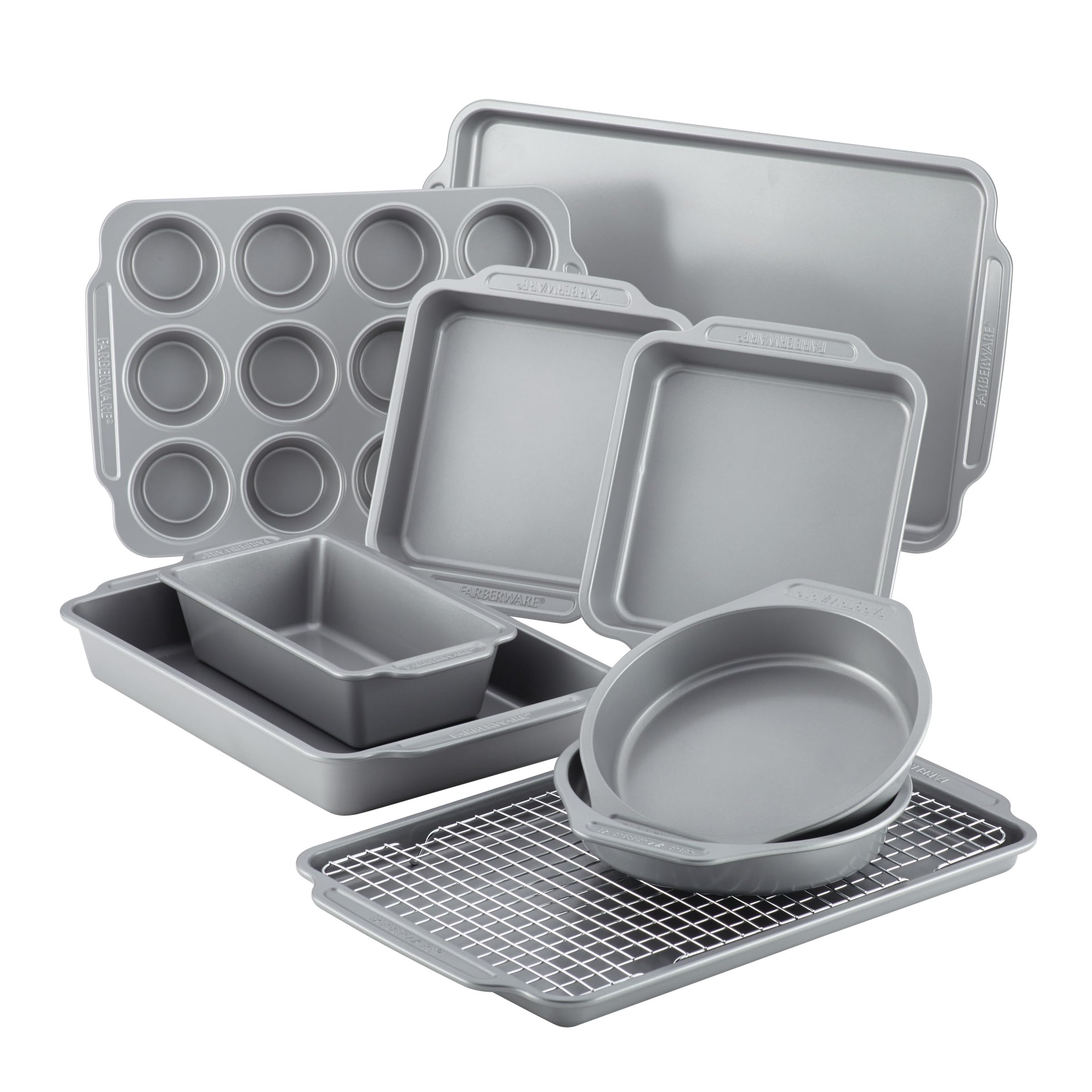 Nonstick Steel Bakeware Set with Cooling Rack