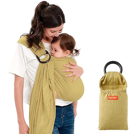Baby Ring Sling Carrier - Newborn and Toddler Sling (Supports up to 154lbs)