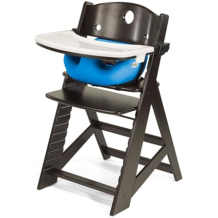 Height Right High Chair with Infant Insert & Tray, Espresso/Vanilla
