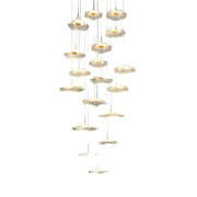 Chandelier - 18-Light Dimmable Modern Gold Long Spiral Luxury