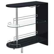 Adolfo Home Bar, 39.5"W x 15.75"D x 41.25"H, Black High Gloss