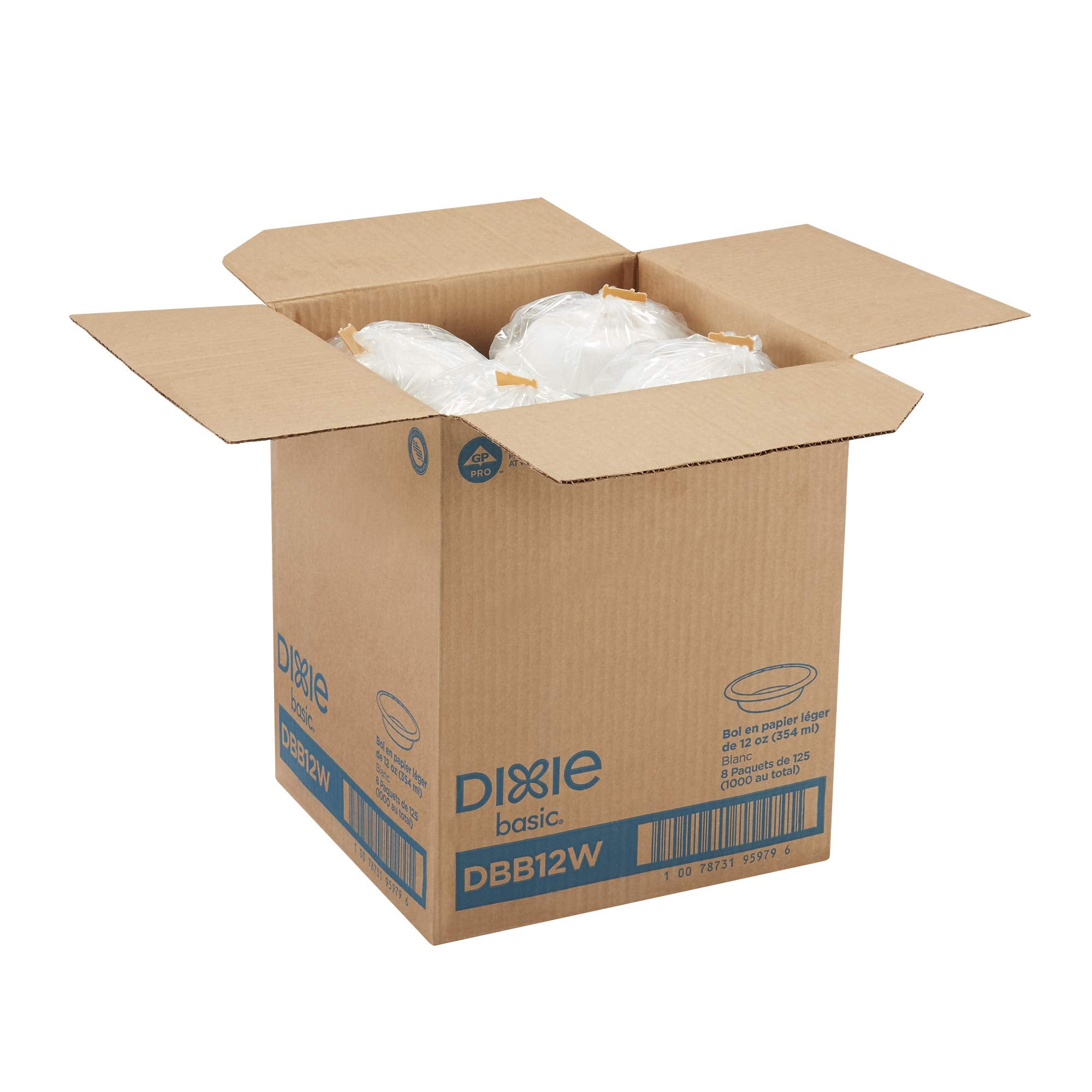12oz. Light-Weight Disposable Paper Bowls by GP PRO (Georgia-Pacific)