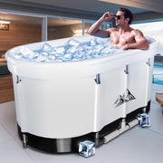XL 130 Gal Ice Bath Tub for Cold Plunge,2025 Large Oval Ice Bath Tubs for Athletes