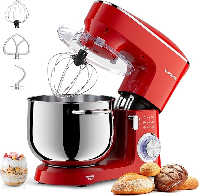 8.5 Qt Stand Mixer, 660W 6+P Speeds Electric Stand Mixer