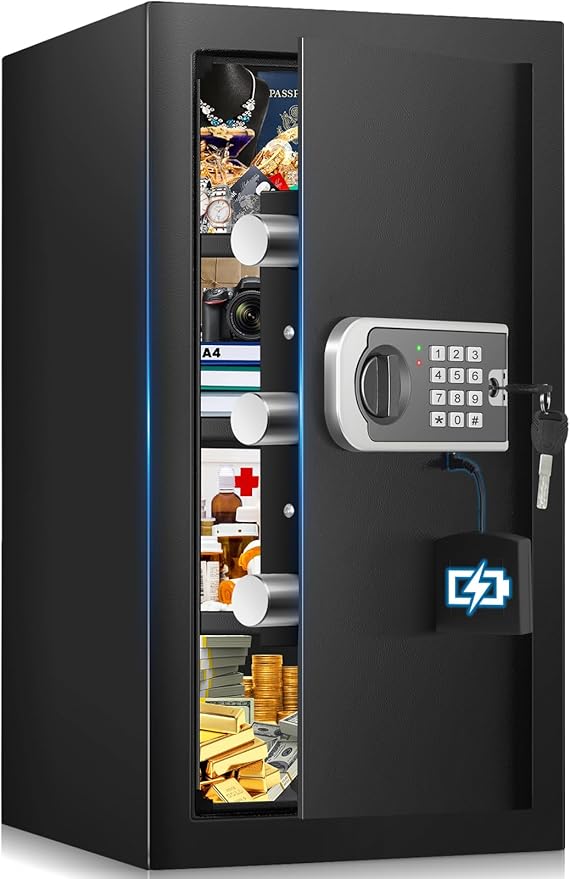 4.3 Cuft Large Fireproof Safe for Home, Safe Box Fireproof Waterproof