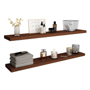 8" Deep Floating Shelves Reclaimed Wood Wall Shelf Pine Wall Mount Shelf (Set of 2