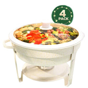 Chafing Dishes for Buffet 4PACK, [Game Changer Maifanite-Coated] Chafing Dish Buffet Set