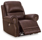 Freyeburg Classic Leather Match Upholstered Power Recliner,living room