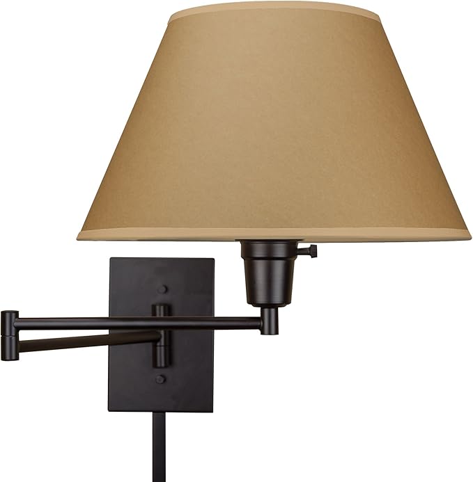 Cambridge 15" Swing Arm Wall Lamp - Plug in/Wall Mount + White